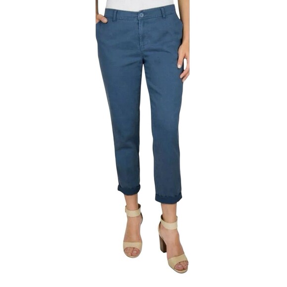 NWT -  WOOLRICH Dark Cobalt Blue Sunday Chino Ankle‎ Pants Women’s Size 10 $79 - Picture 1 of 12